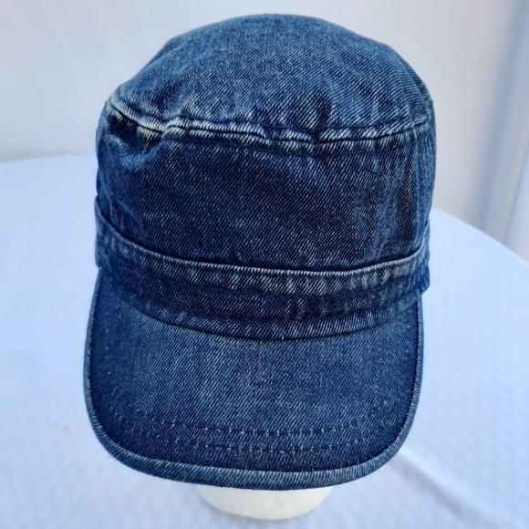 denim railroad cap